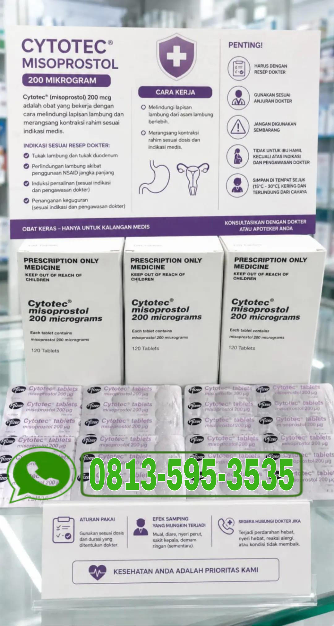 Jual Obat Aborsi Mojokerto (WA 0813-595-3535) Obat Cytotec Asli