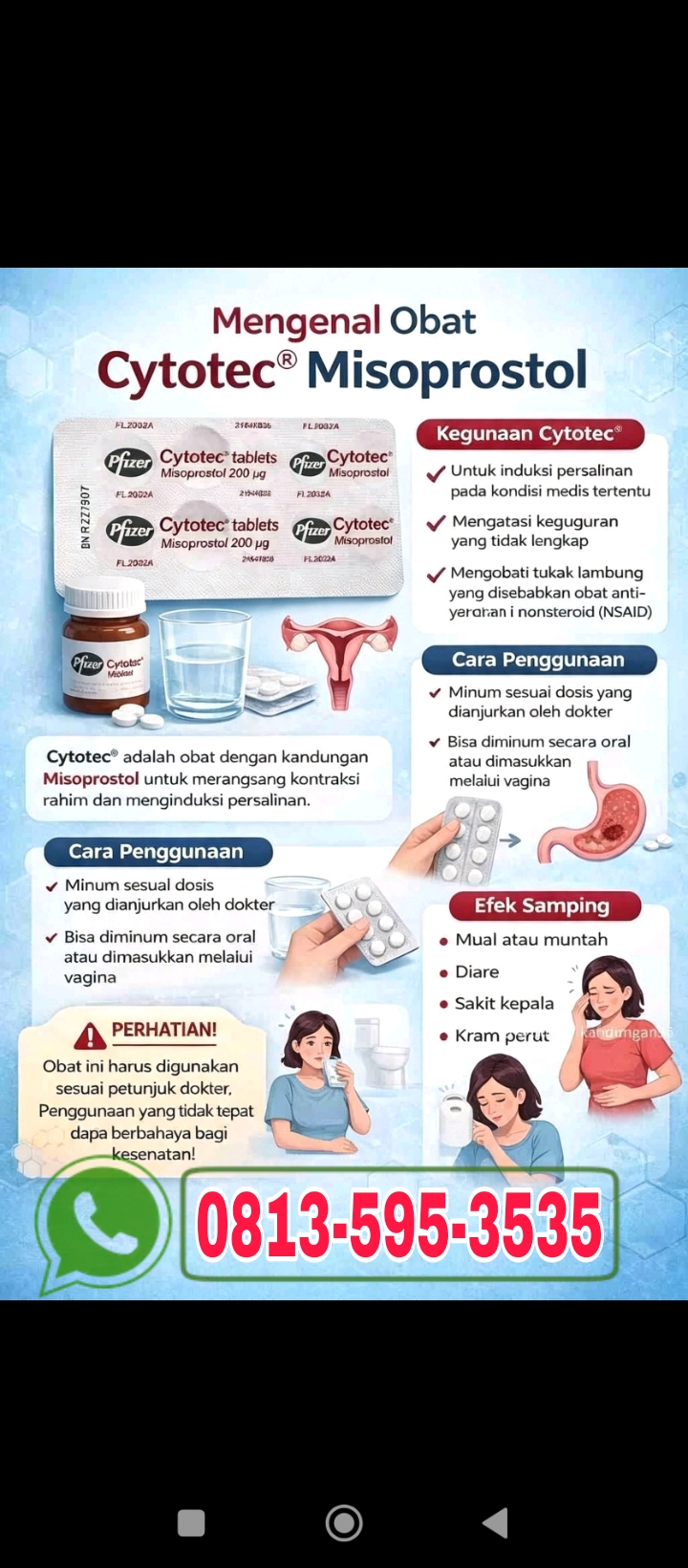 "Panduan Lengkap: Macam Obat Aborsi 0813-595-3535 Peran Cytotec Sebagai Obat Penggugur Kandungan