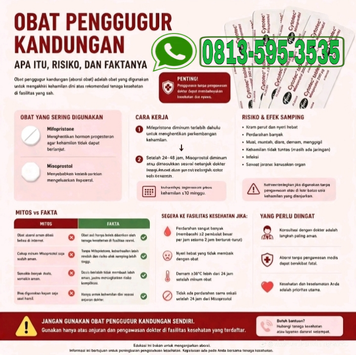 Penggunaan Cytotec: Macam Obat Aborsi 0813-595-3535 Yang Terjangkau dan Efektif