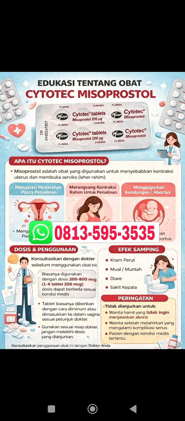 Jual Obat Aborsi Ambon (WA 0813-595-3535) Obat Cytotec Asli