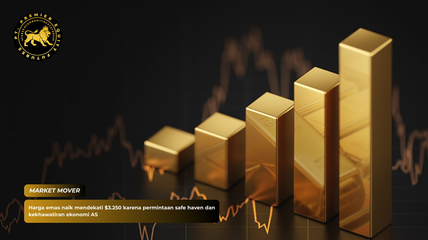 Harga emas naik mendekati $3.250 karena permintaan safe haven dan kekhawatiran ekonomi AS