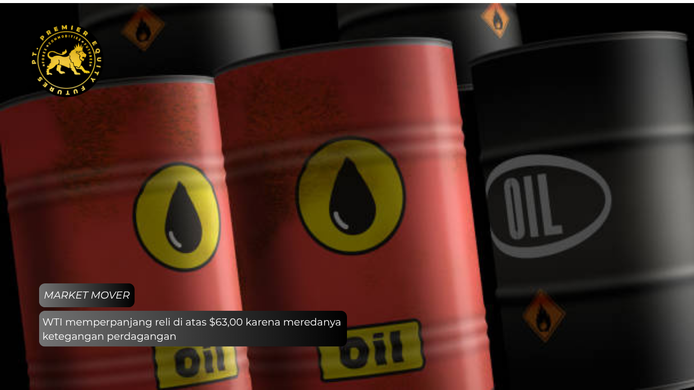 WTI memperpanjang reli di atas $63,00 karena meredanya ketegangan perdagangan