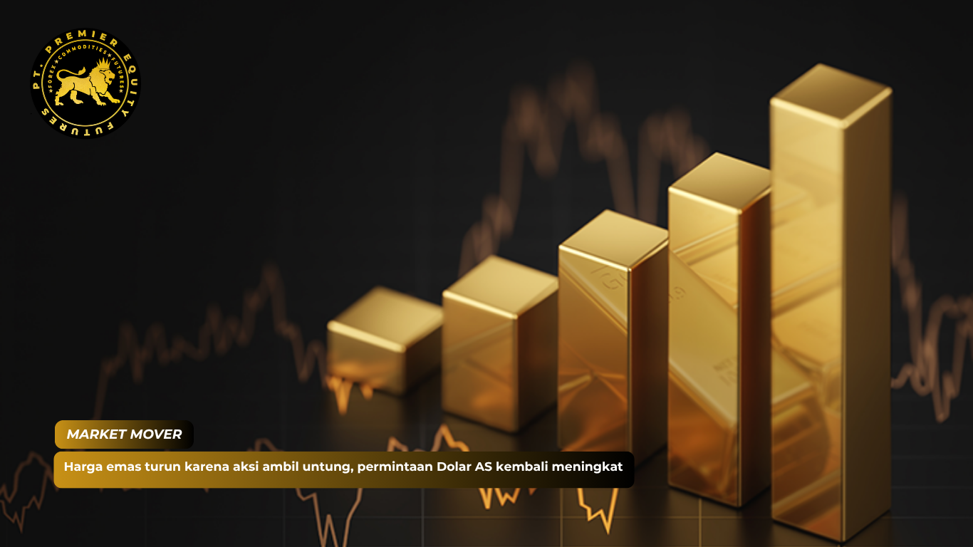 Harga emas turun karena aksi ambil untung, permintaan Dolar AS kembali meningkat