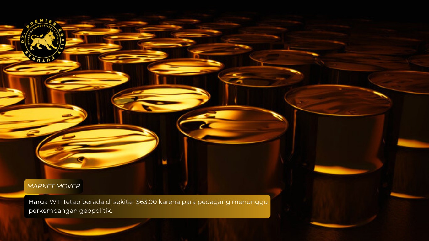 Harga WTI tetap berada di sekitar $63,00 karena para pedagang menunggu perkembangan geopolitik.