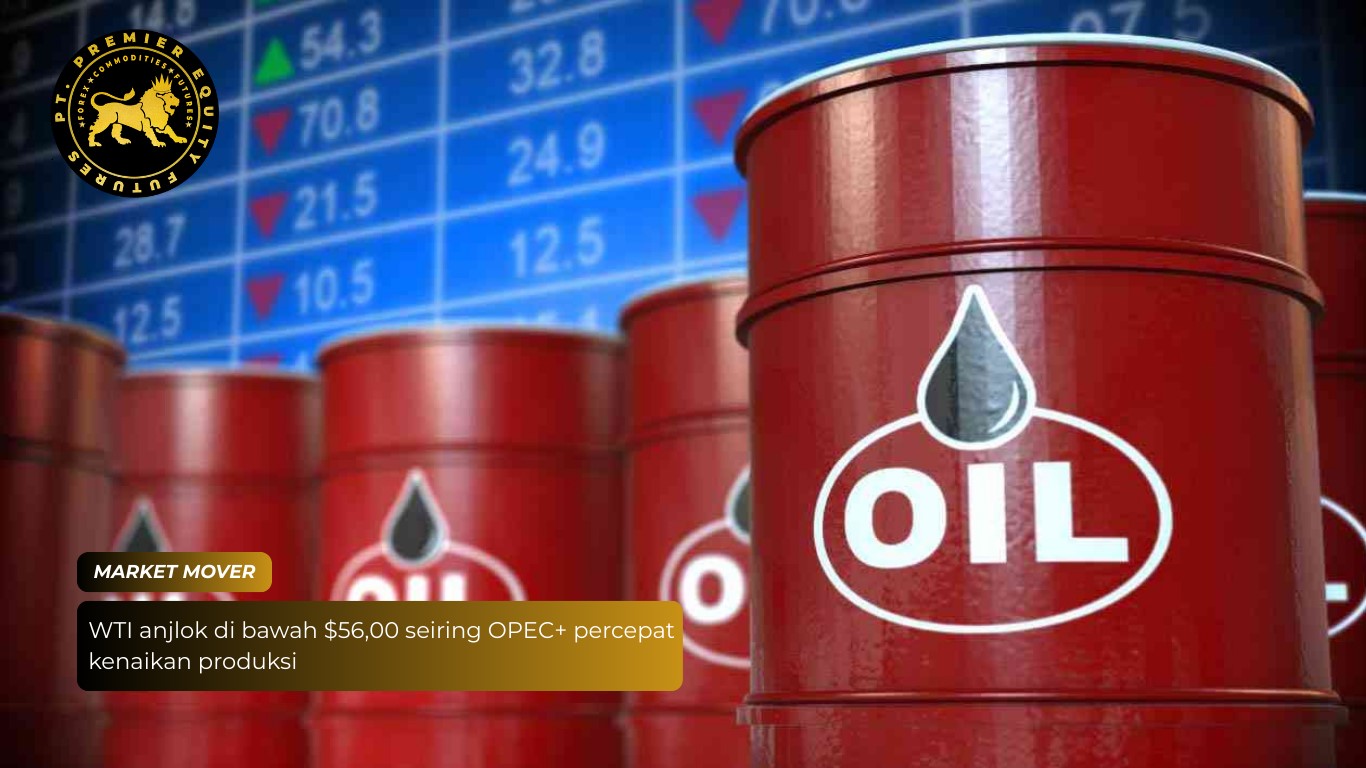 WTI anjlok di bawah $56,00 karena OPEC+ percepat kenaikan produksi