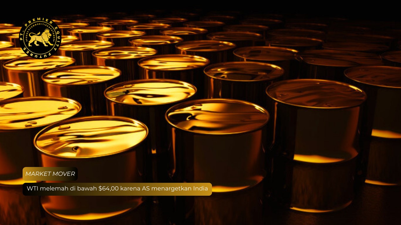 WTI melemah di bawah $64,00 karena AS menargetkan India