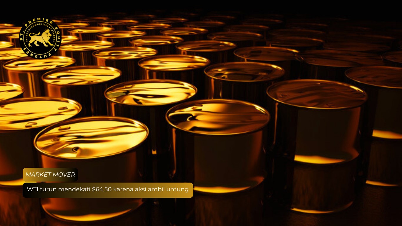 WTI turun mendekati $64,50 karena aksi ambil untung