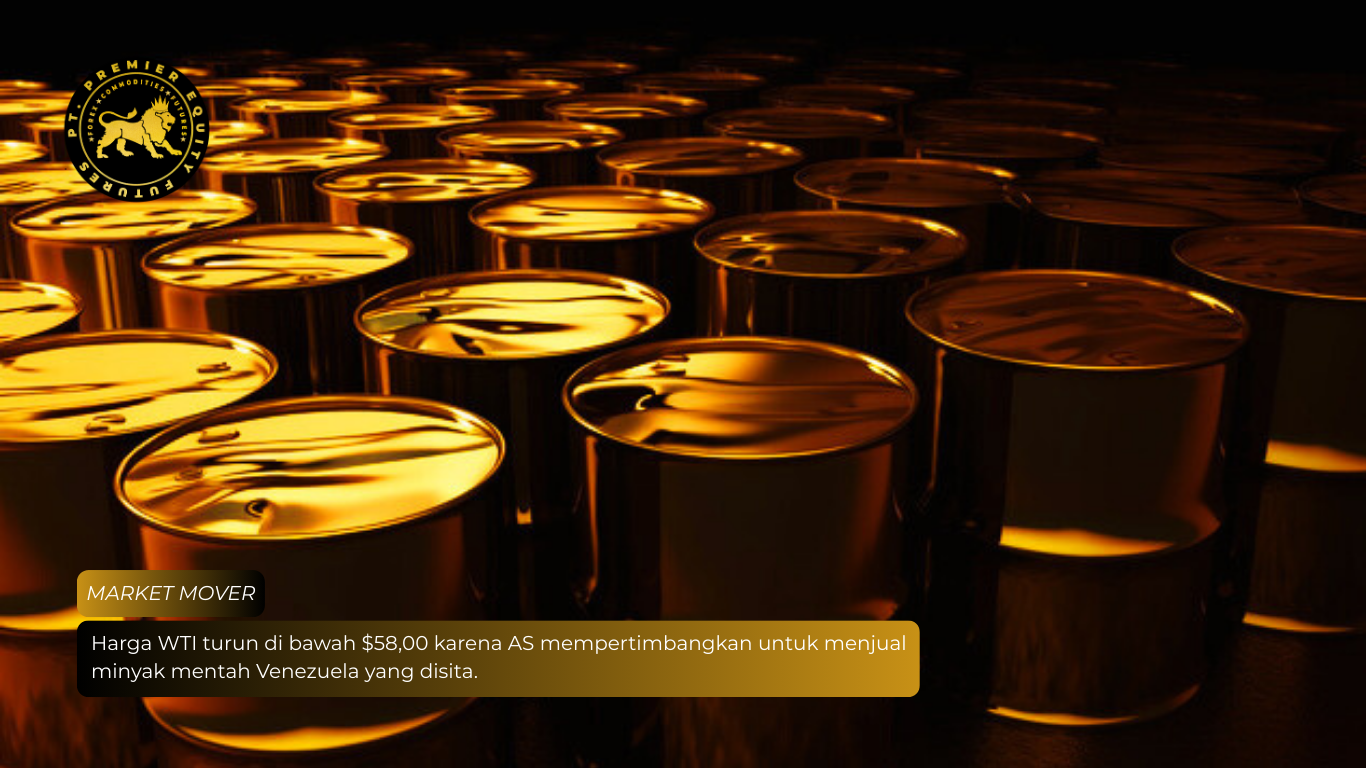 Harga WTI turun di bawah $58,00 karena AS mempertimbangkan untuk menjual minyak mentah Venezuela yang disita.