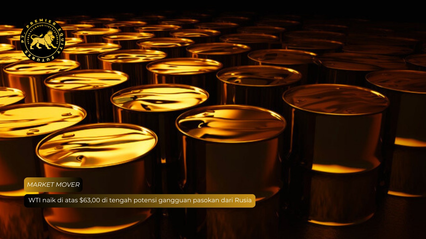 WTI naik di atas $63,00 di tengah potensi gangguan pasokan dari Rusia