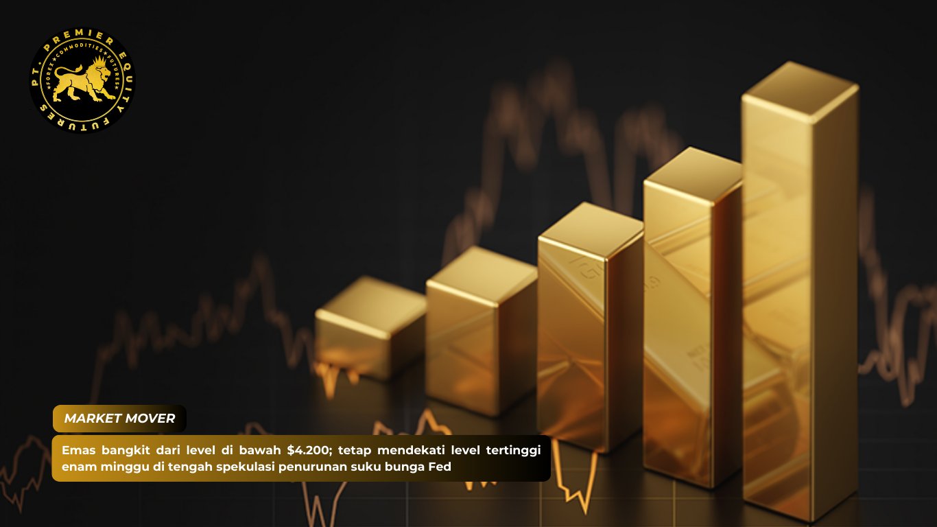 Emas bangkit dari level di bawah $4.200; tetap mendekati level tertinggi enam minggu di tengah spekulasi penurunan suku bunga Fed