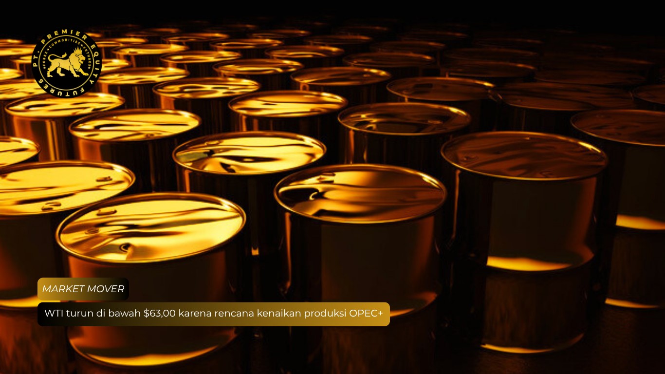 WTI turun di bawah $63,00 karena rencana kenaikan produksi OPEC+